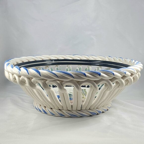 Rare Ceramica Artistica Gomez Bowl with Deer Hand Painted Mexican Pottery 10\